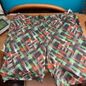 Callaway Red and Green Plaid Shorts